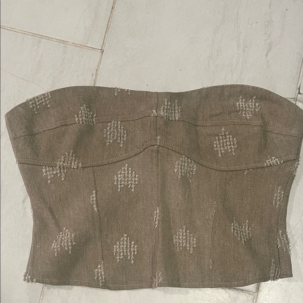 Fashion Nova Brown Strapless Top